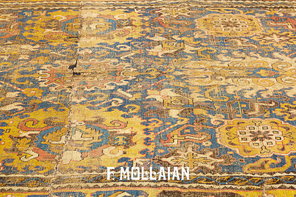 Frammento di tappeto caucasico antico Karabakh (Qarabağ) n°:54098204